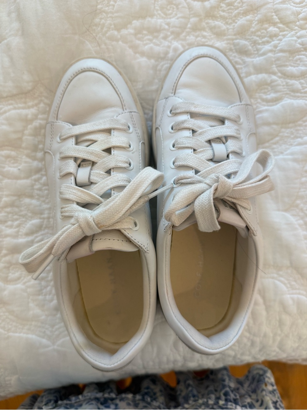 Cole Haan White Leather Women's Athletic Sneakers
